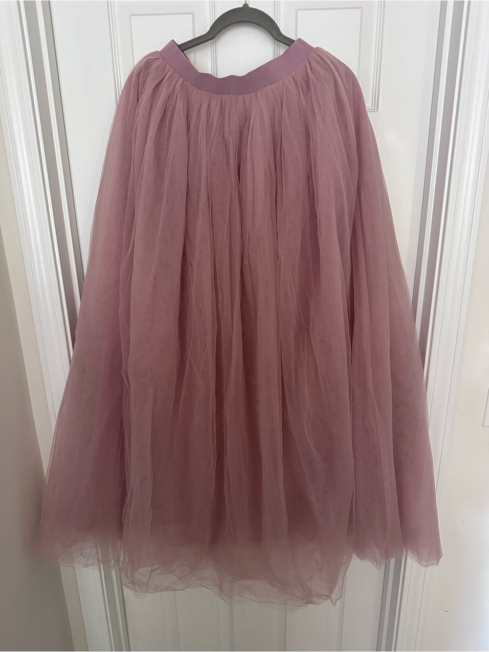 Women's Mauve Tulle Maxi Skirt